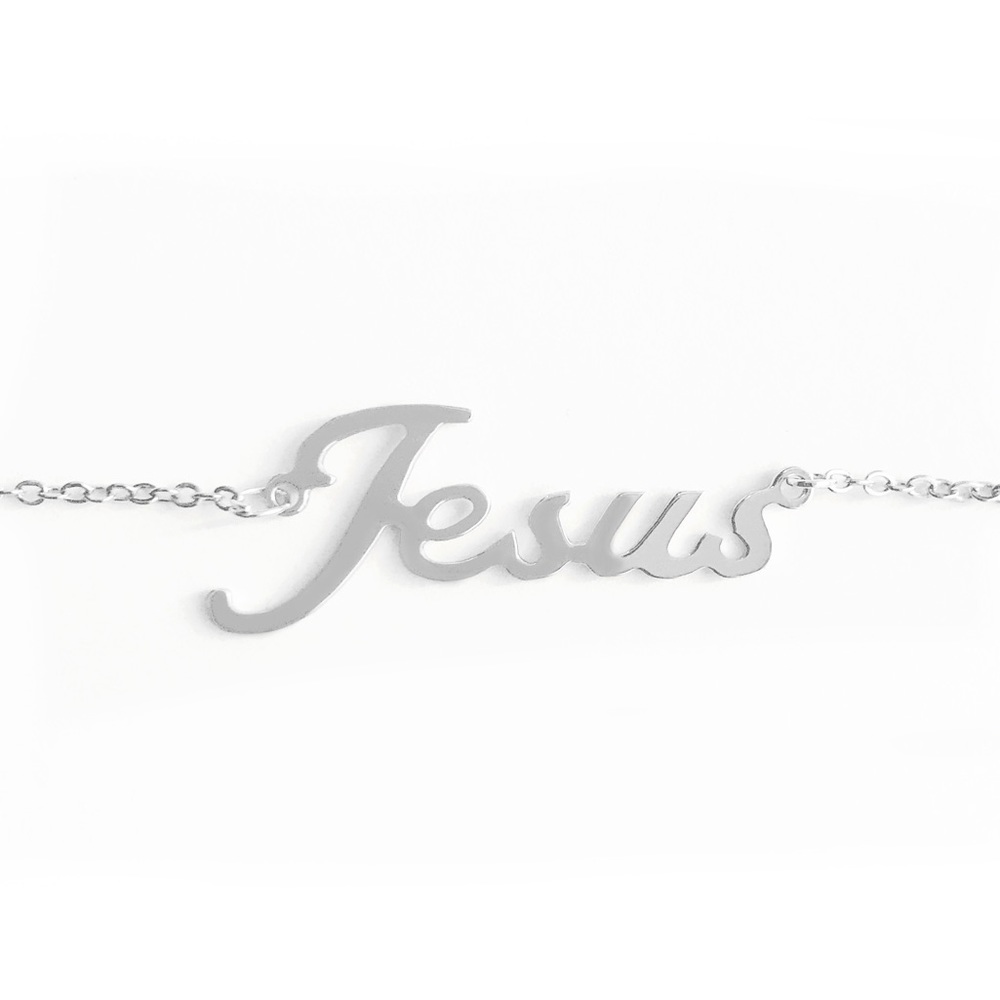Silver Jesus Necklace NWT - Picture 3 of 4